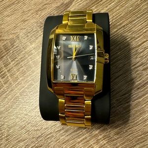 Seiko Gold Stainless Steel Watch